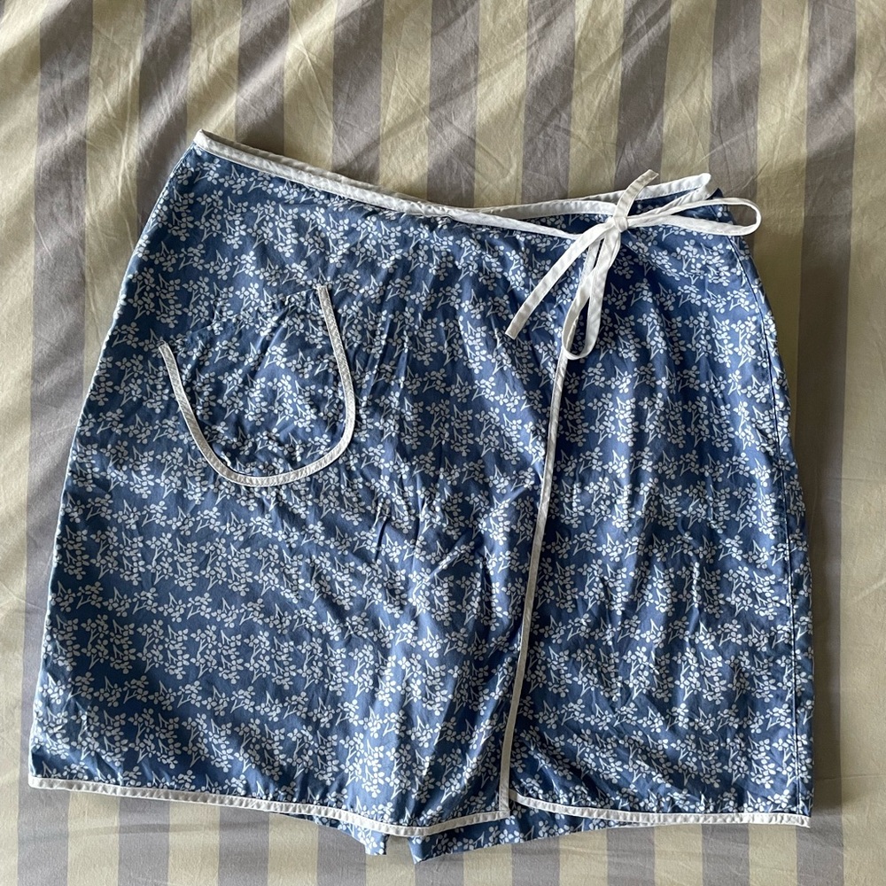 vintage liz claiborne floral print chambray skorts